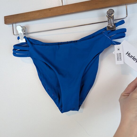 Hurley Other - NWT Hurley Max Solid Moderate Swim Bottoms in Royal Blue, Sz S